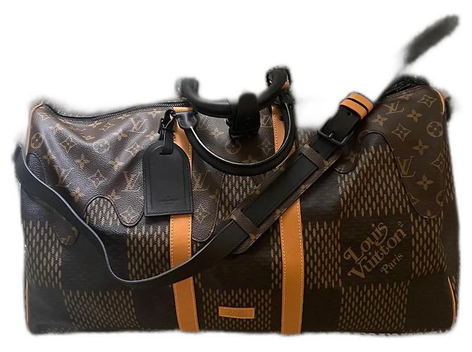 Autre Marque Keepall louis vuitton x nigo Marrone - vista 2