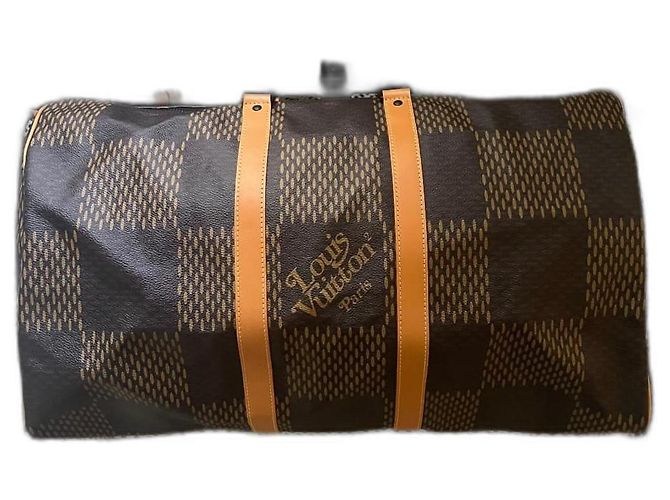 Autre Marque Keepall louis vuitton x nigo Marrone - vista 3