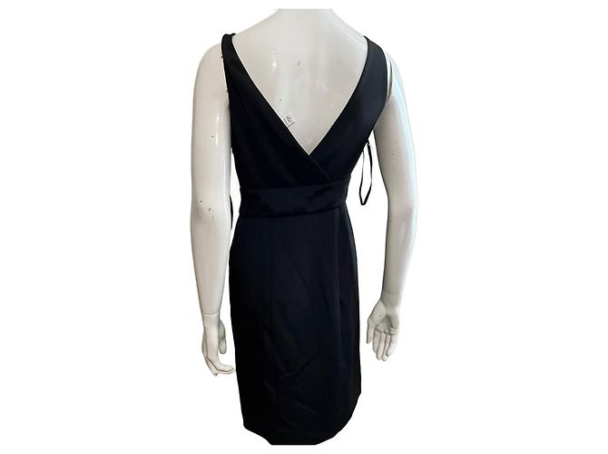 Diane Von Furstenberg Vestido de cóctel de seda DvF SDISA Negro - vista 3