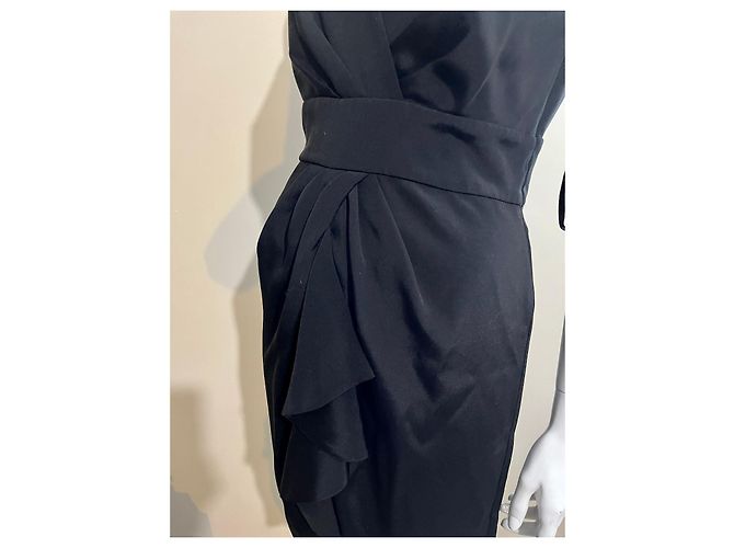 Diane Von Furstenberg Vestido de cóctel de seda DvF SDISA Negro - vista 4