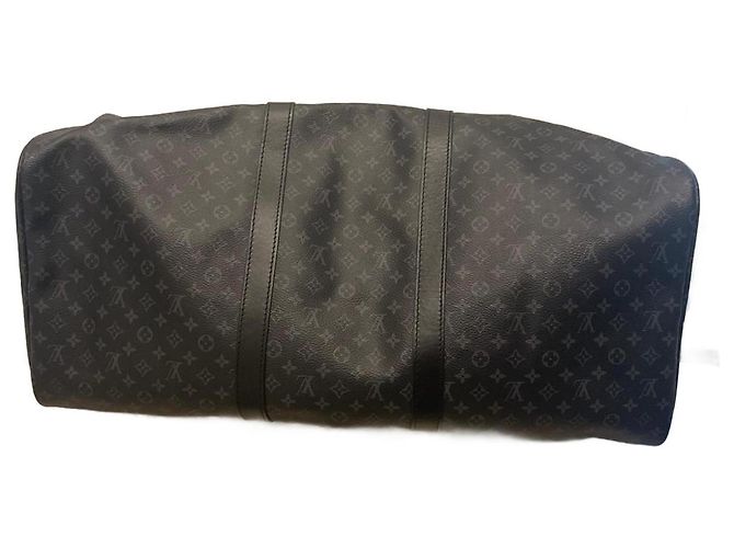 Abbesses Louis Vuitton Keepall Nero in Tela - vista 5