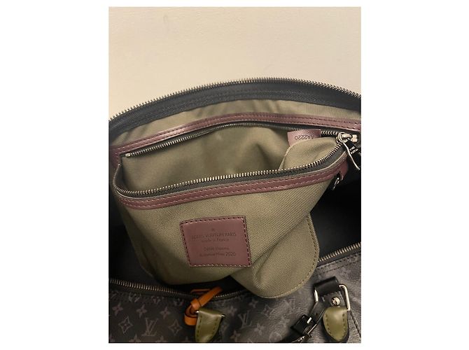 Abbesses Louis Vuitton Keepall Nero in Tela - vista 8