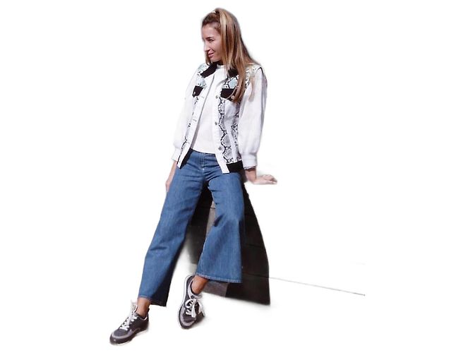 Jeans Chanel Blu in Cotone Taglia 36 - vista 2