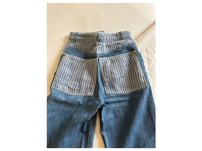 Jeans Chanel Blu in Cotone Taglia 36 - vista 3