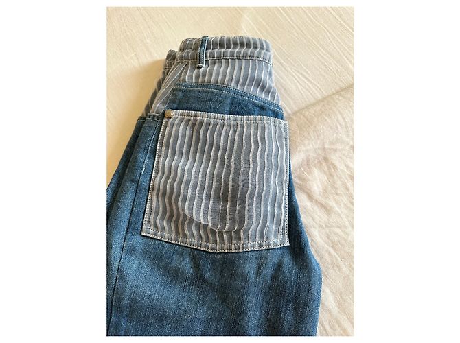 Jeans Chanel Blu in Cotone Taglia 36 - vista 4