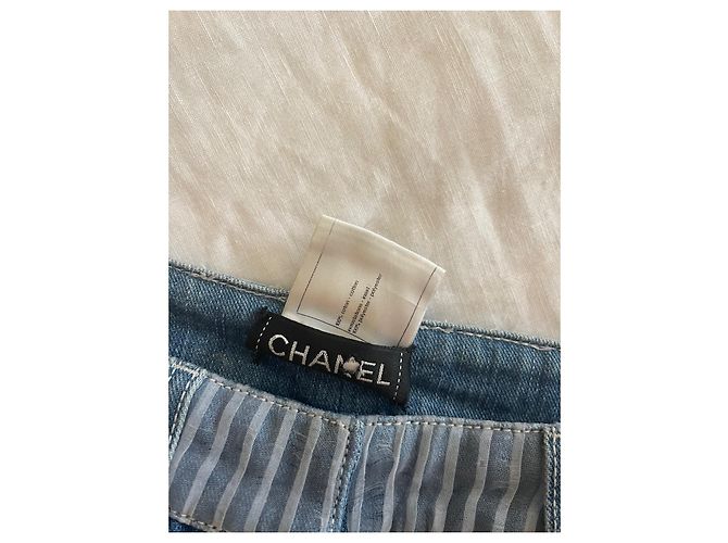 Jeans Chanel Blu in Cotone Taglia 36 - vista 8