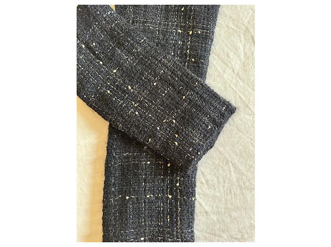Pantalones Chanel de tweed negro - vista 4
