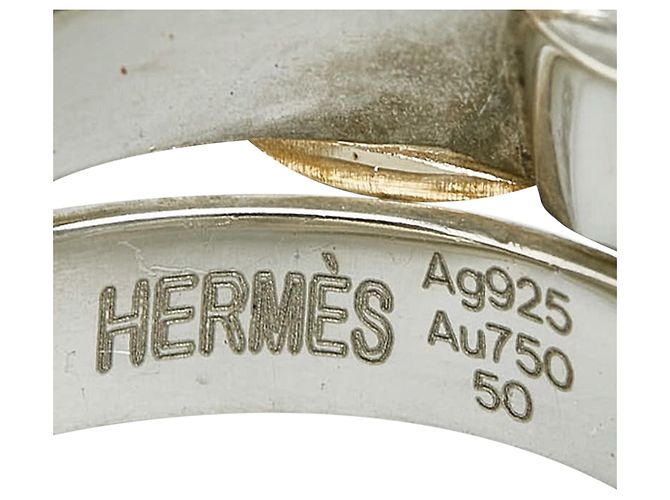 Hermès Hermes Silbergürtel Schnallenring - Ansicht 4