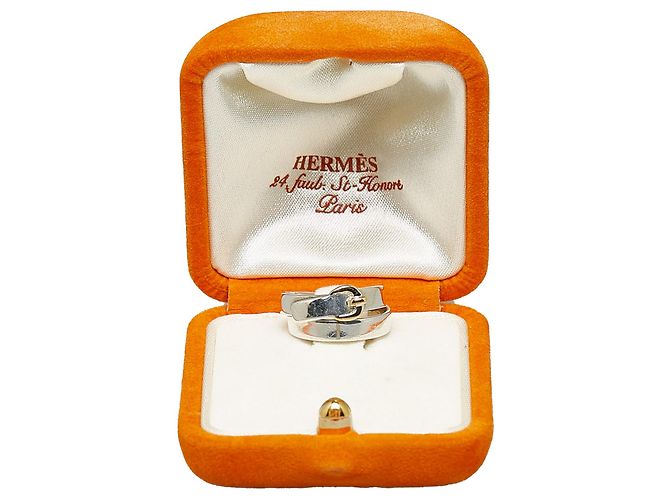 Hermès Hermes Silbergürtel Schnallenring - Ansicht 5