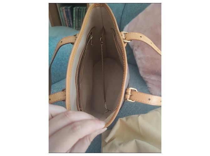 Bucket Borsa a secchiello Louis Vuitton Monogram Marrone Scuro Pelle - vista 6