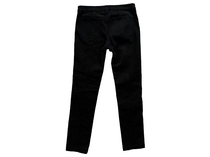 Issey Miyake Pantalón corsé de denim de algodón negro - vista 2
