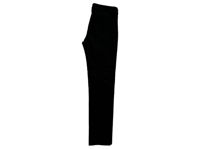 Issey Miyake Pantalón corsé de denim de algodón negro - vista 7