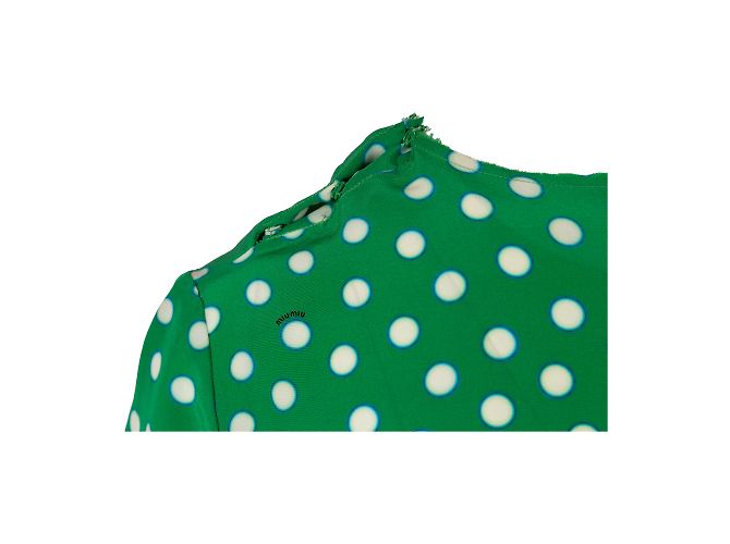 Top de bolinhas Miu Miu Verde - vista 3