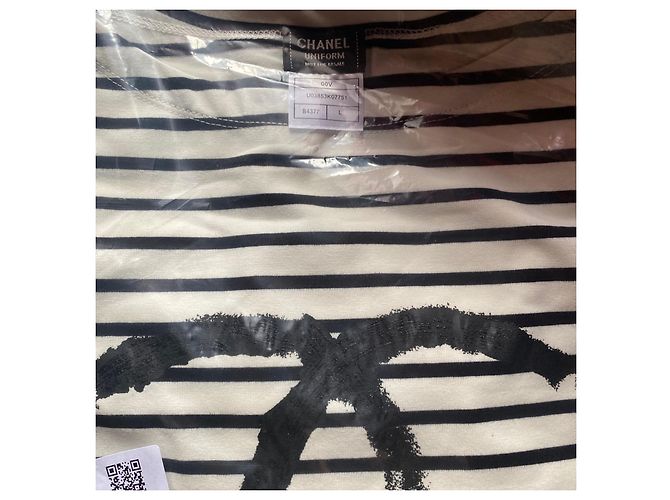 CHANEL Top a righe con logo Taglia S/M - **SUPER RARO**. Nuovo di zecca - vista 11