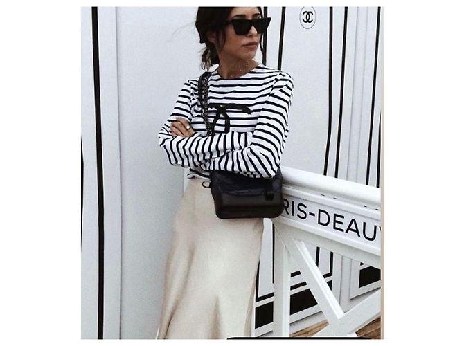 CHANEL Top a righe con logo Taglia S/M - **SUPER RARO**. Nuovo di zecca - vista 2