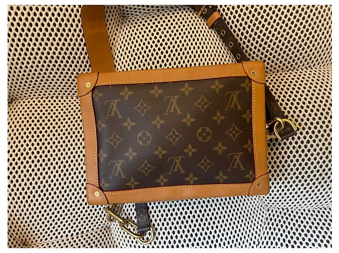 Borsa Louis Vuitton Soft Trunk Marrone in Tela - vista 6