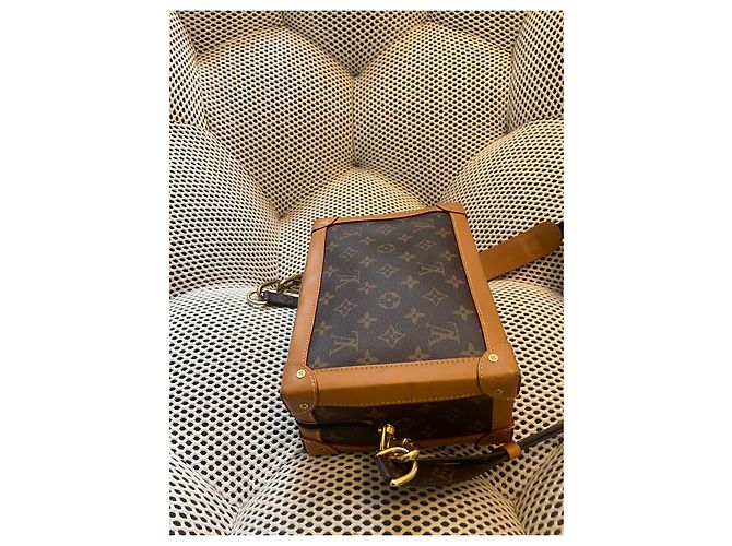 Borsa Louis Vuitton Soft Trunk Marrone in Tela - vista 8