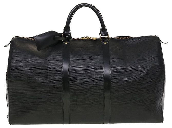 Louis Vuitton Epi Keepall 45 Borsa Boston Noir M42972 LV Aut 45120 Nero - vista 13