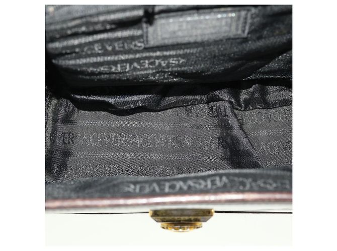 VERSACE Handtasche Lackleder Braun Auth yb126 - Ansicht 11