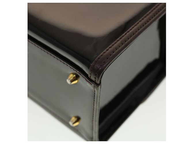 VERSACE Handtasche Lackleder Braun Auth yb126 - Ansicht 15