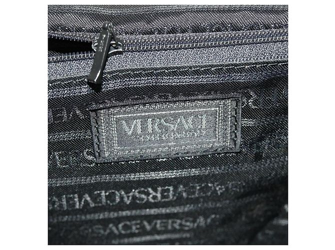 VERSACE Handtasche Lackleder Braun Auth yb126 - Ansicht 17