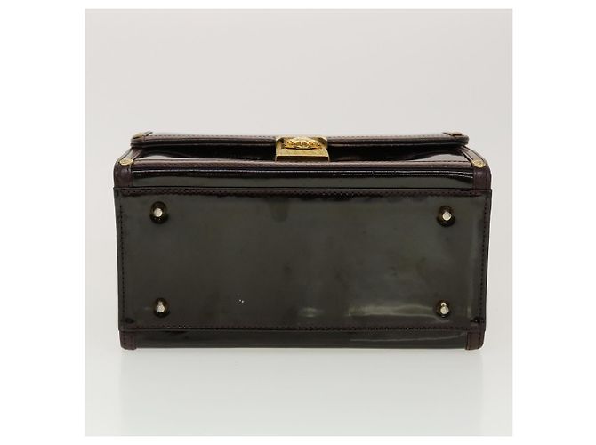 VERSACE Handtasche Lackleder Braun Auth yb126 - Ansicht 5