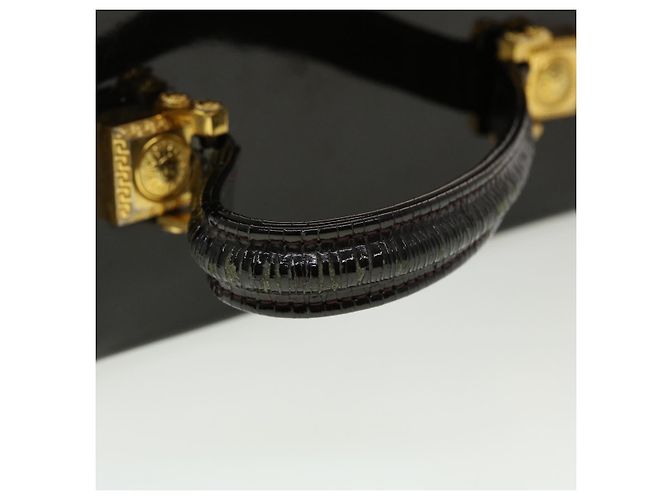 VERSACE Handtasche Lackleder Braun Auth yb126 - Ansicht 7
