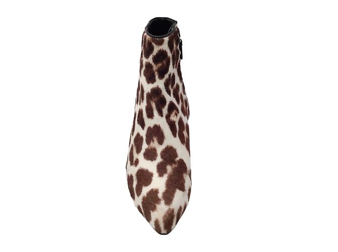 Barbara Bui Ivory / Brown Leopard Printed Calf Hair Ankle Boots - view 4