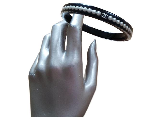 Chanel Perlenarmband Schwarz - Ansicht 2