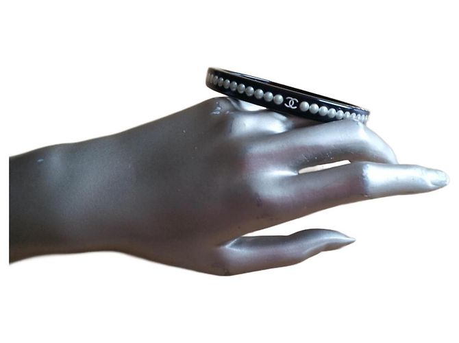 Chanel Perlenarmband Schwarz - Ansicht 3