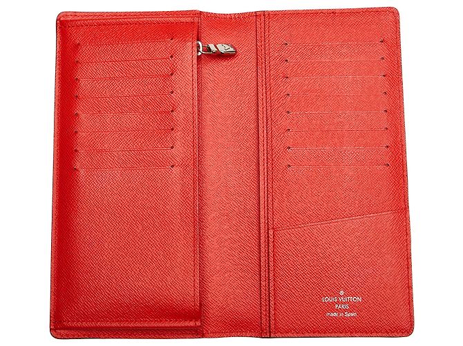 Cartera larga Louis Vuitton Red x Supreme Epi Brazza Roja - vista 5