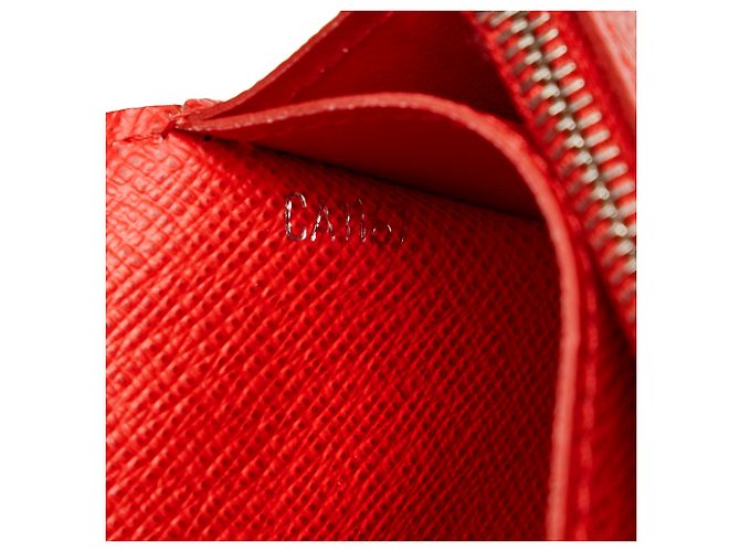 Cartera larga Louis Vuitton Red x Supreme Epi Brazza Roja - vista 9