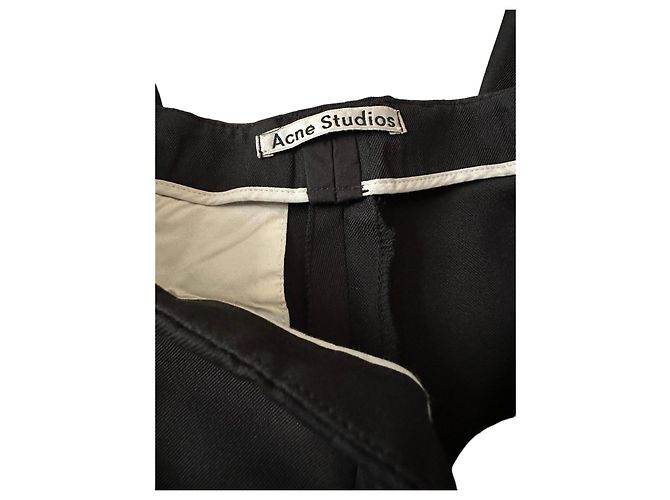 Acne Pantalón negro poli zanahoria - vista 4