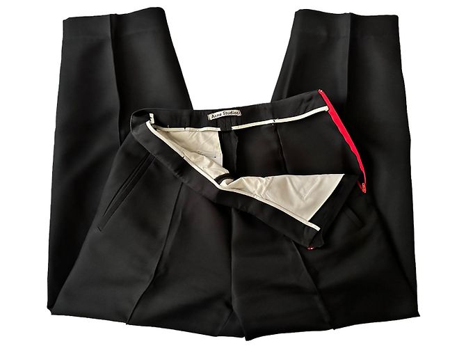 Acne Pantalón negro poli zanahoria - vista 5
