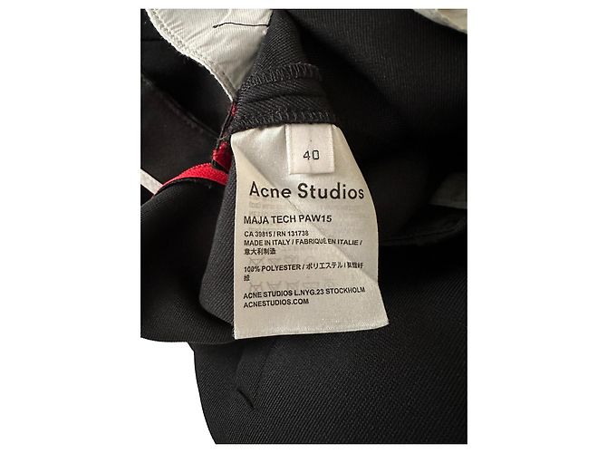 Acne Pantalón negro poli zanahoria - vista 6