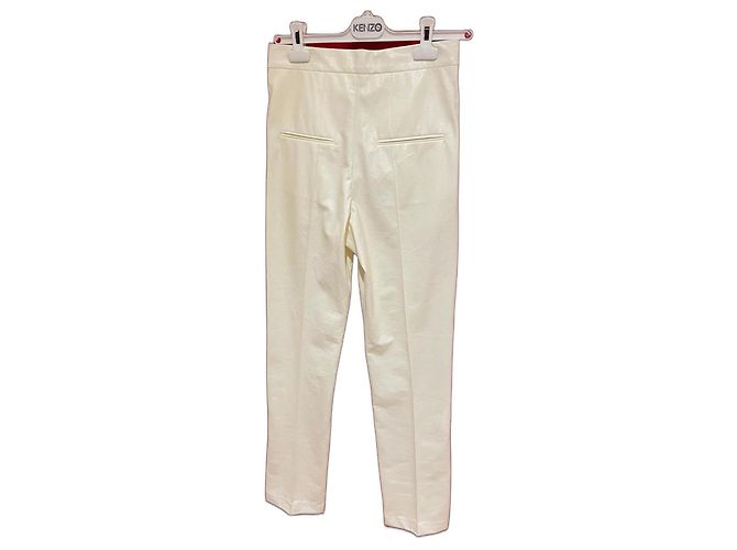 Isabel Marant GIROKIA Kunstlederhose creme - Ansicht 2