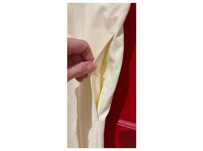 Isabel Marant GIROKIA Kunstlederhose creme - Ansicht 3