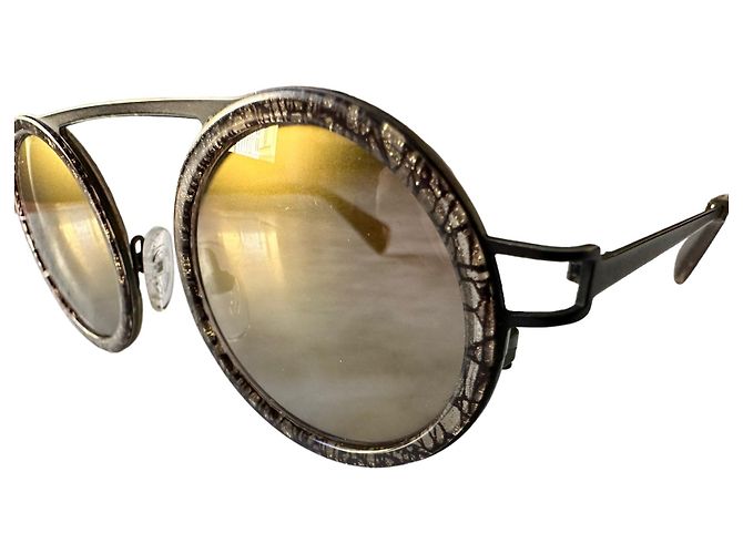 Yohji Yamamoto Sparkling rounded sunglasses - view 5