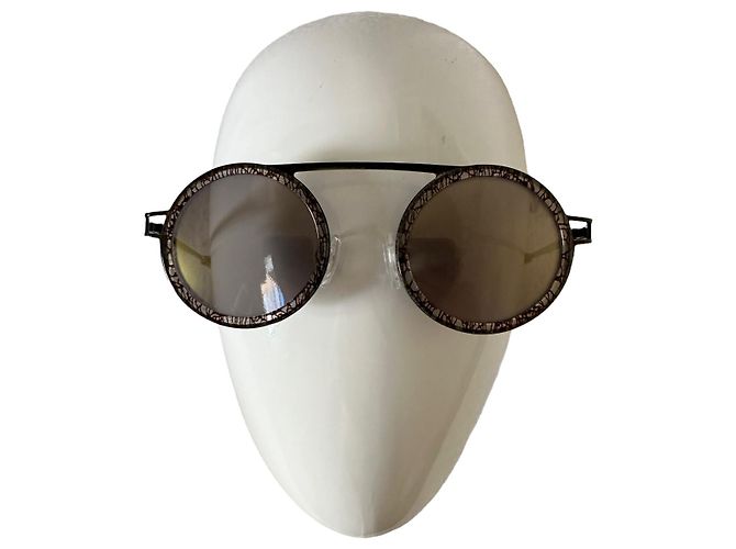 Yohji Yamamoto Sparkling rounded sunglasses - view 6