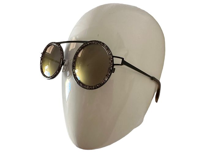 Yohji Yamamoto Sparkling rounded sunglasses - view 7
