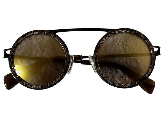 Yohji Yamamoto Sparkling rounded sunglasses - view 8
