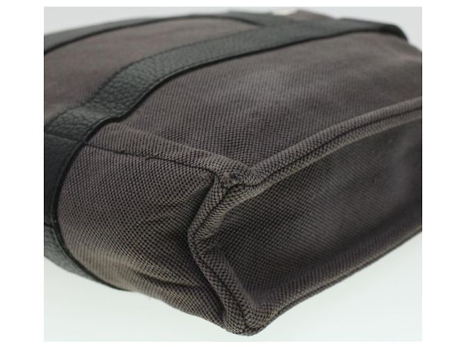 Hermès HERMES Sac Arne Handtasche Canvas Leder Grau Auth bs6147 Braun - Ansicht 10