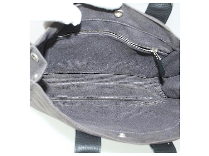 Hermès HERMES Sac Arne Handtasche Canvas Leder Grau Auth bs6147 Braun - Ansicht 11