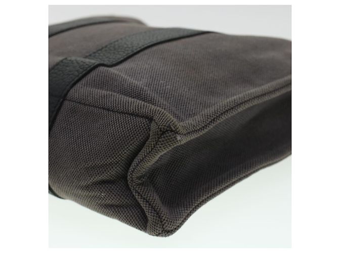 Hermès HERMES Sac Arne Handtasche Canvas Leder Grau Auth bs6147 Braun - Ansicht 15