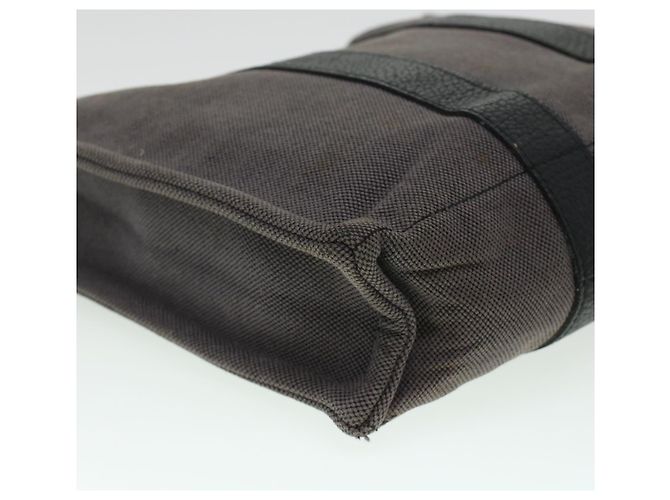 Hermès HERMES Sac Arne Handtasche Canvas Leder Grau Auth bs6147 Braun - Ansicht 16