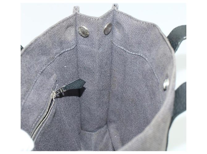 Hermès HERMES Sac Arne Handtasche Canvas Leder Grau Auth bs6147 Braun - Ansicht 17
