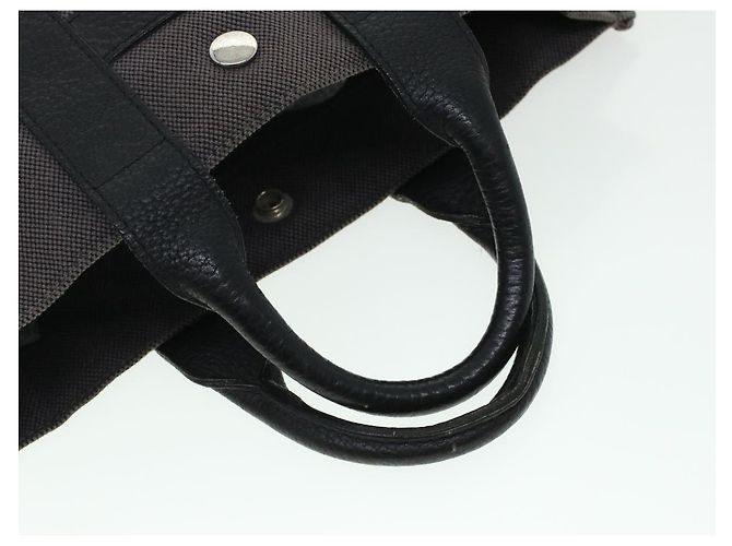 Hermès HERMES Sac Arne Handtasche Canvas Leder Grau Auth bs6147 Braun - Ansicht 8