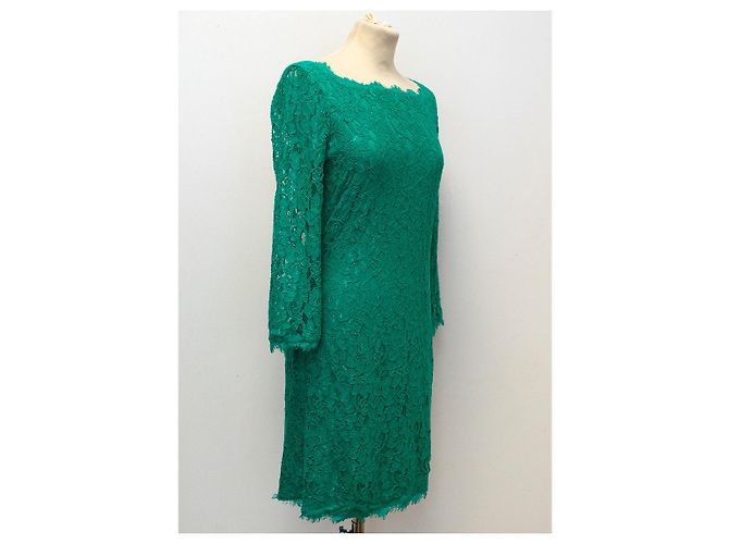 Diane Von Furstenberg DvF Zarita smaragdgrünes Spitzenkleid - Ansicht 3