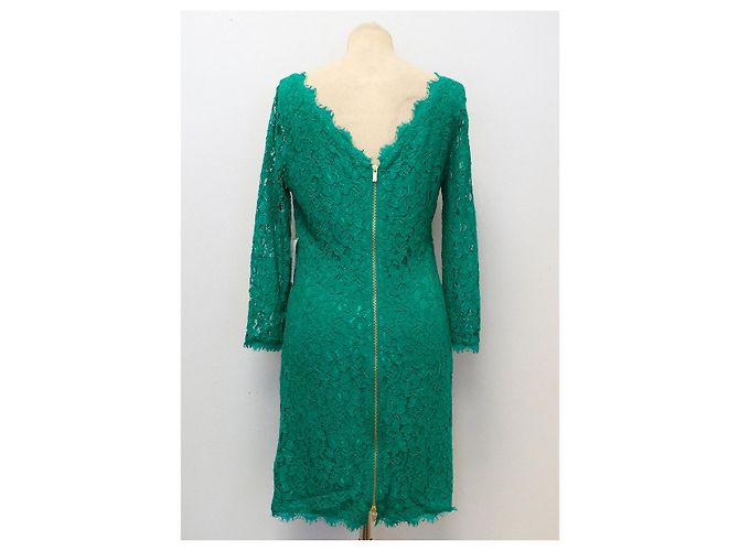 Diane Von Furstenberg DvF Zarita smaragdgrünes Spitzenkleid - Ansicht 4