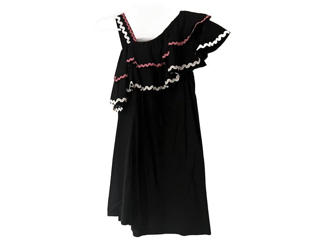 Minivestido Asos de algodón negro rosa y blanco - vista 2